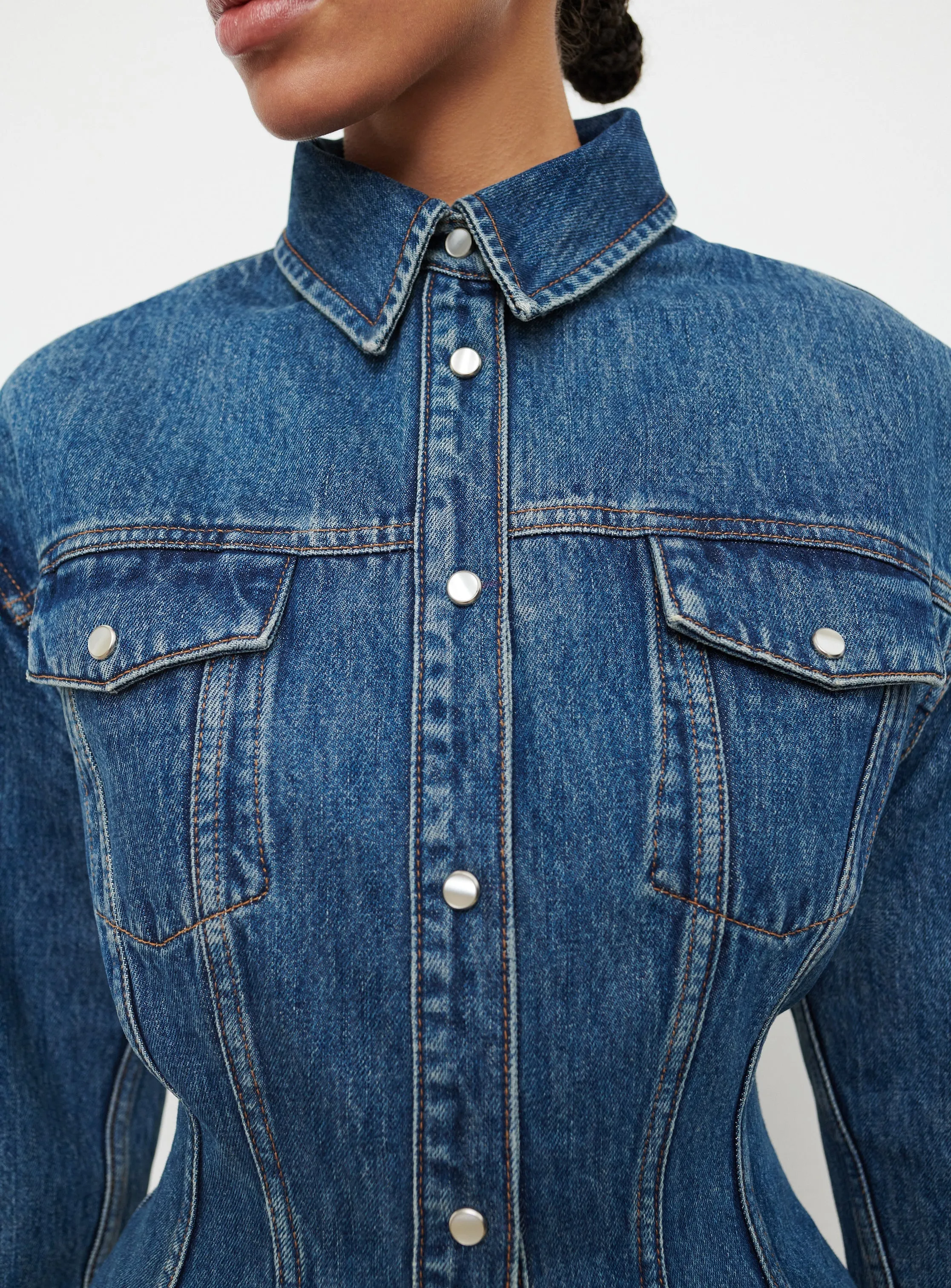 Denim Contour Jacket Indigo sold by Curio product image thumbnail 3