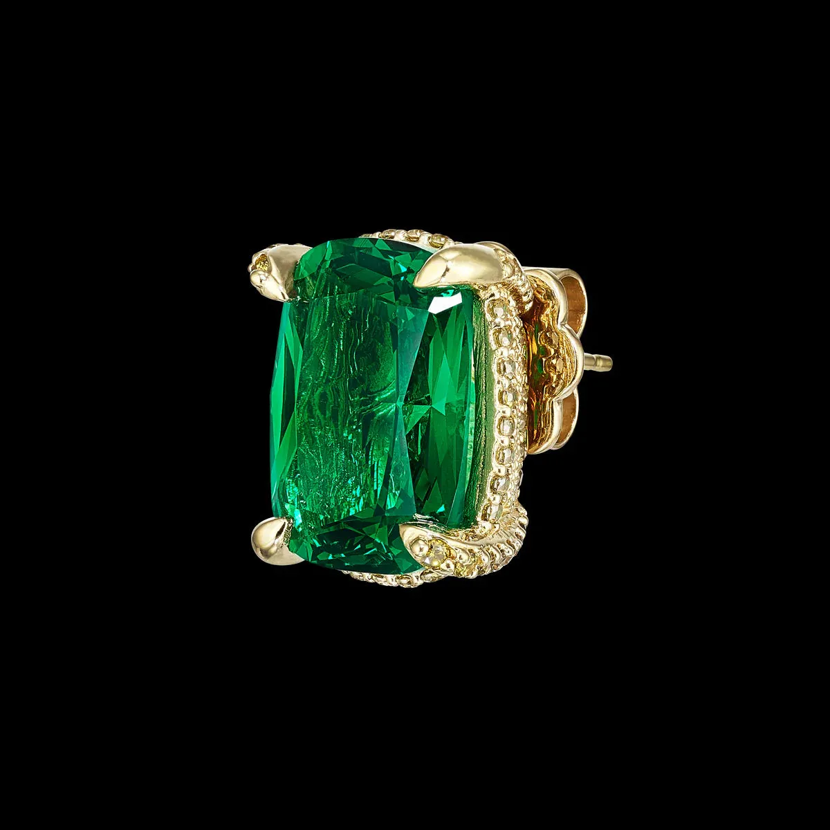 Emerald Cushion Wing Studs sold by Curio product image thumbnail 2