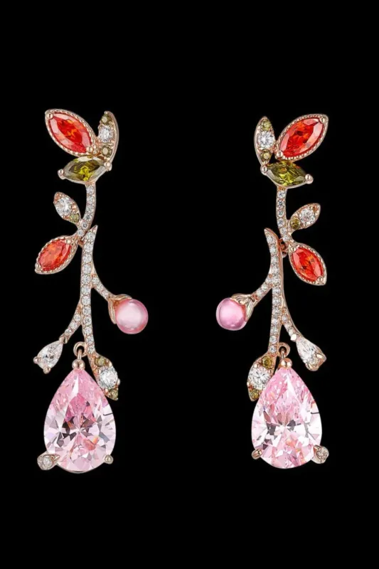 Rose Citrus Vine Earrings sold by Curio