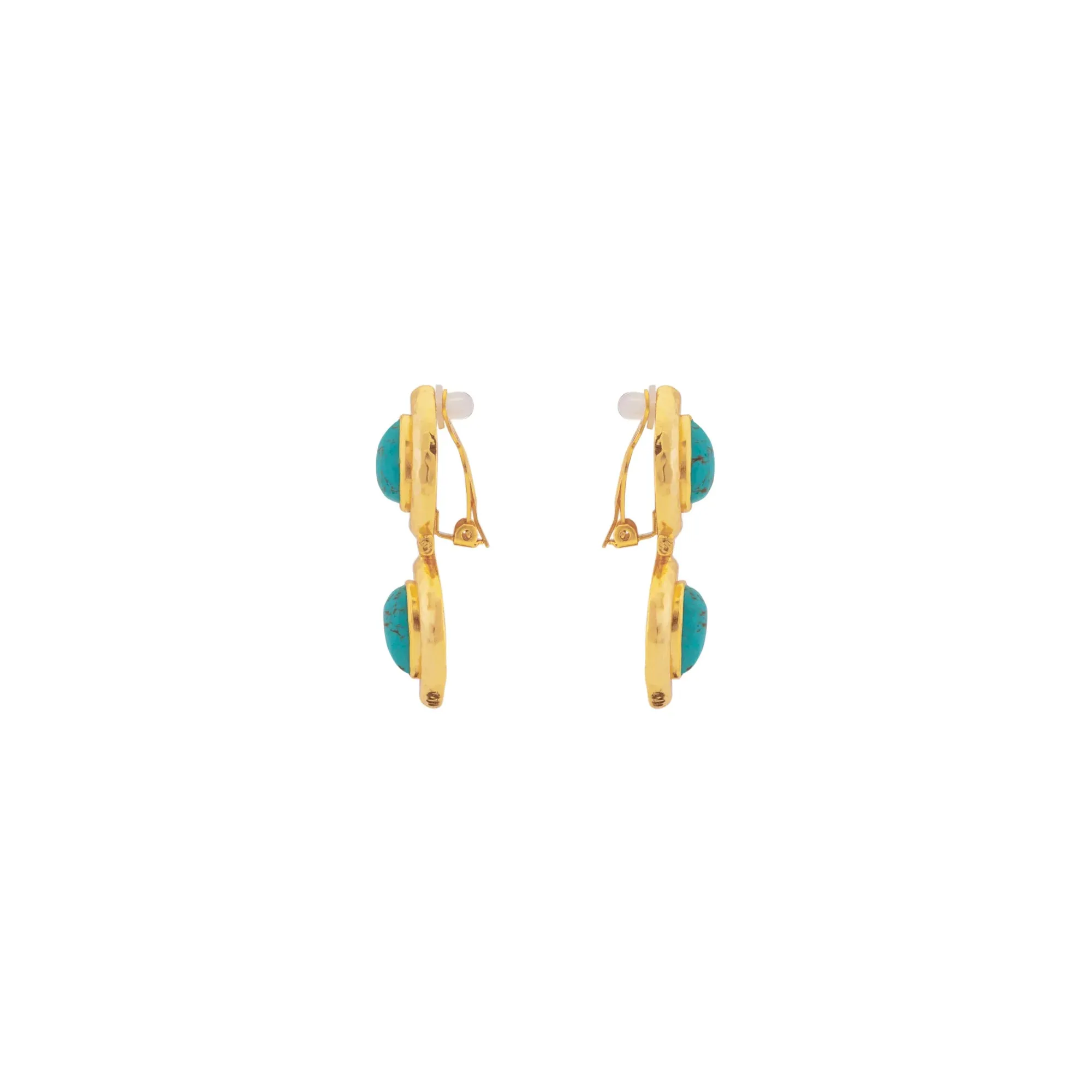 Paula Earrings Golden Turquoise sold by Curio product image thumbnail 2