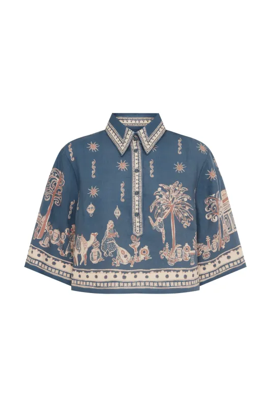 Acacia Cropped Shirt made by Alemais