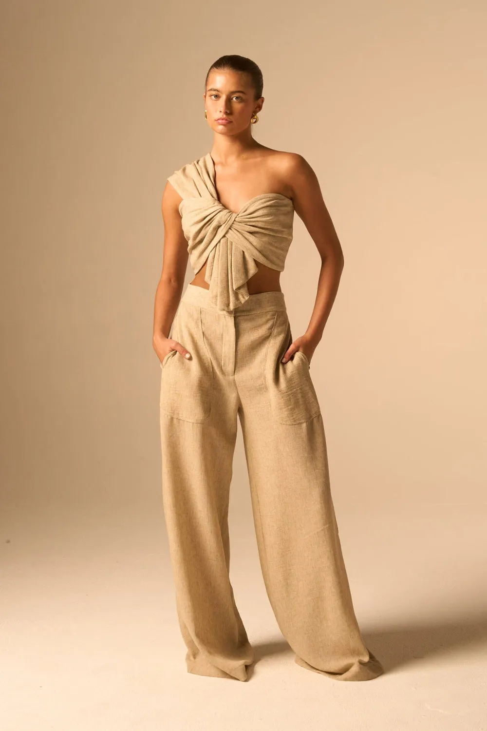 Oslo Pant 2.0 Parchment sold by Curio