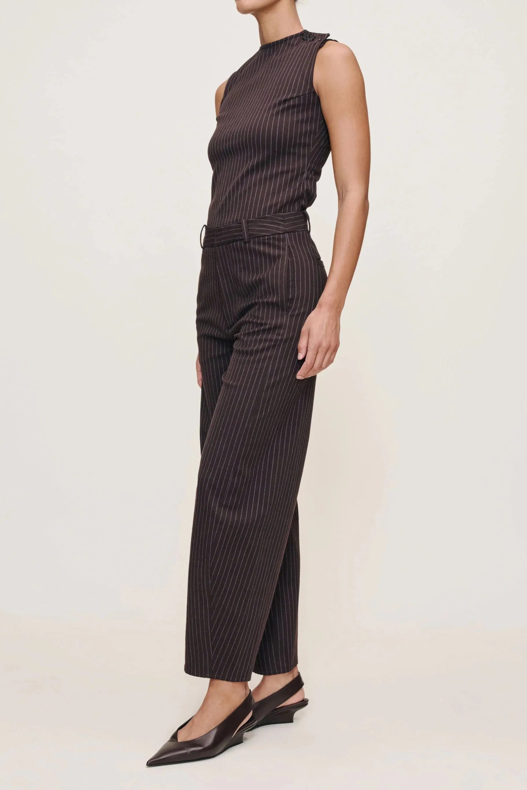 Miro Barrel In Brown/Blue Stripe sold by Curio