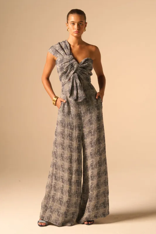 Eden Jumpsuit Blue-Beige sold by Curio