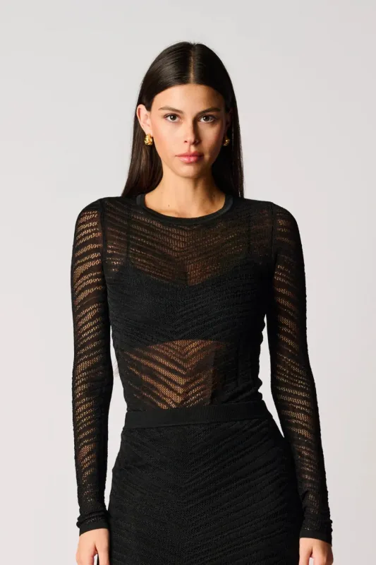 Rhea Top Black sold by Curio