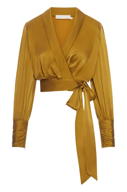 Silk Wrap Top sold by Curio