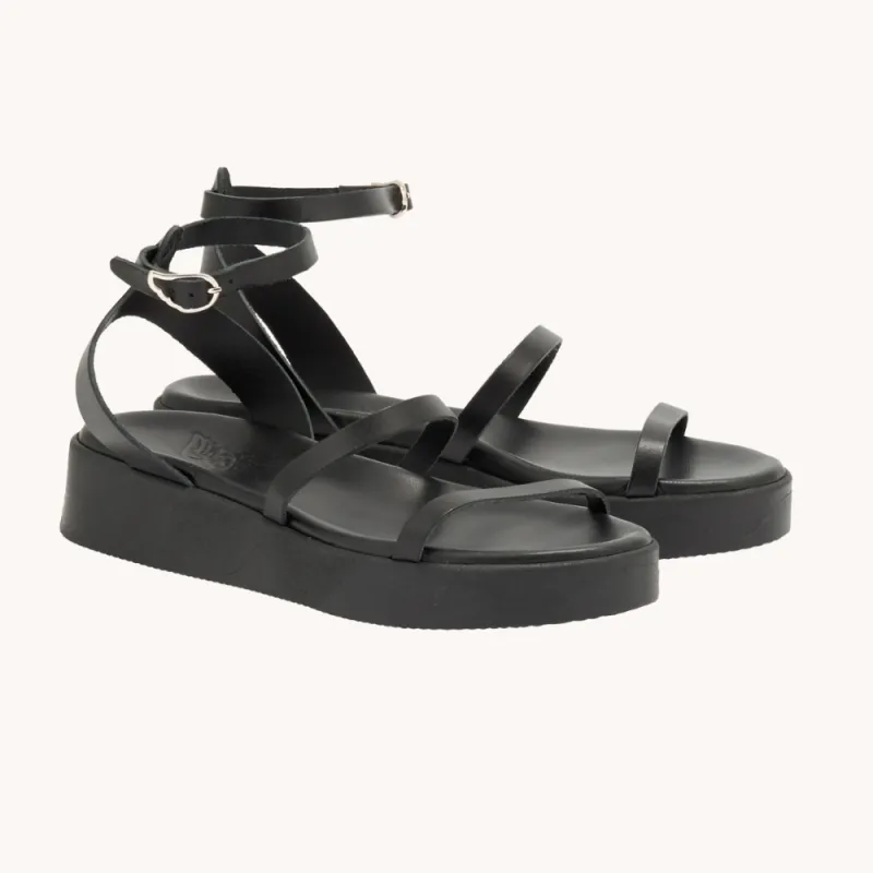 Nissida Black Sandals (Final Sale) sold by Curio