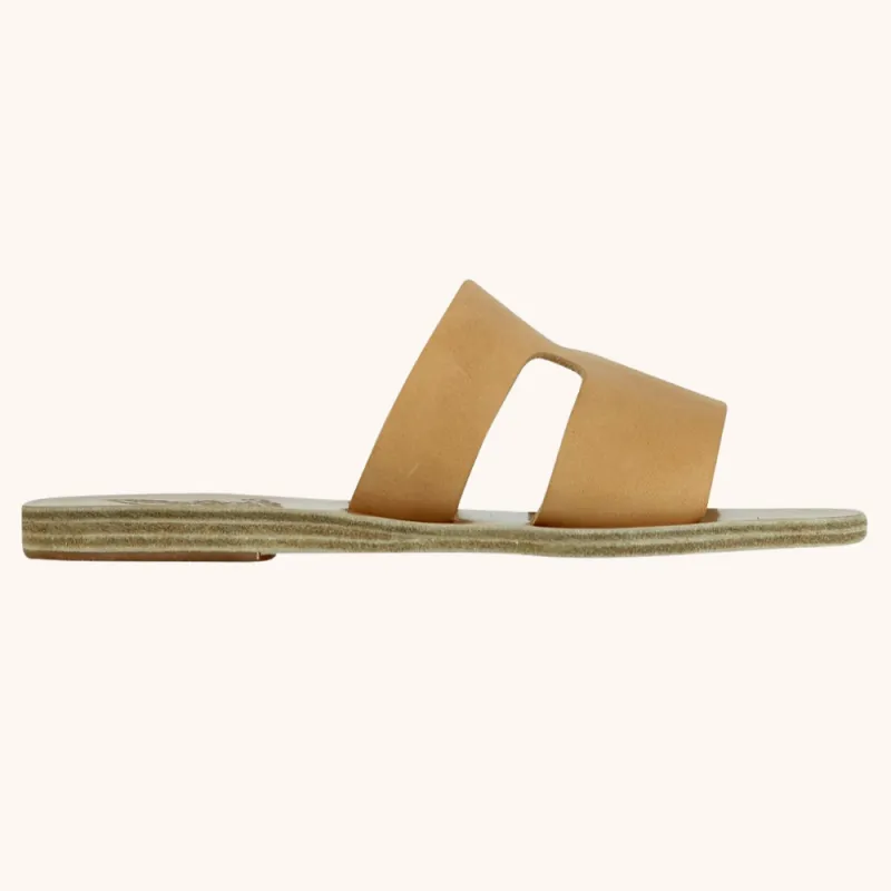 Apteros Slide Leather Flat Sandal (Final Sale) sold by Curio