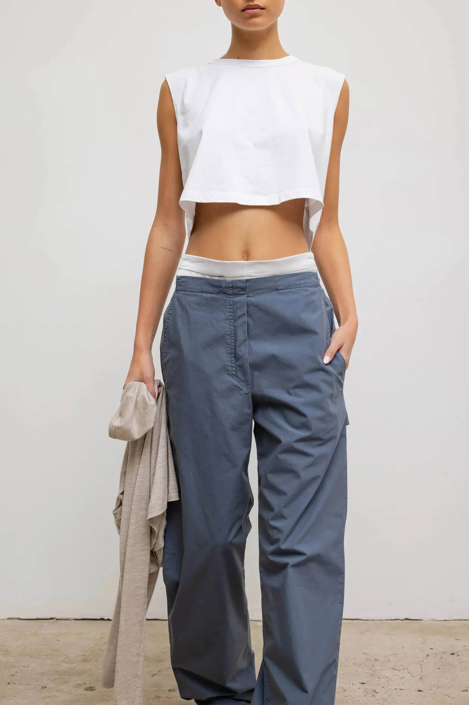 Crop Sleeve Margo in White sold by Curio product image thumbnail 3