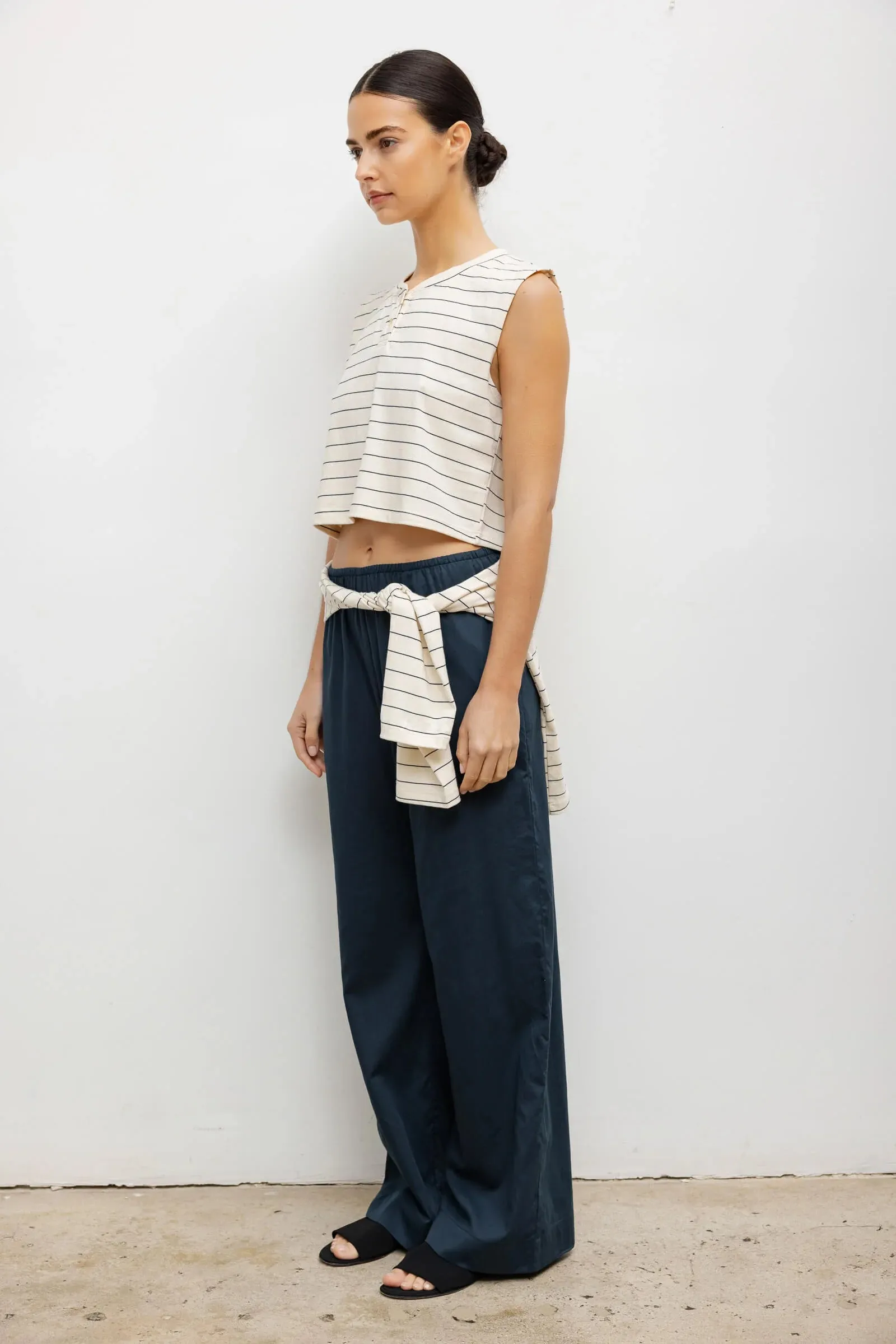 Margo Sleeveless Henley Stripe sold by Curio product image thumbnail 2