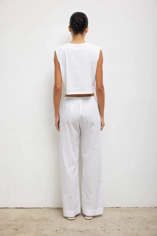 Margo Sleeveless Henley White sold by Curio product image thumbnail 3