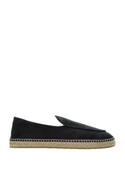 Shenton Espadrille Velvet Suede Midnight sold by Curio