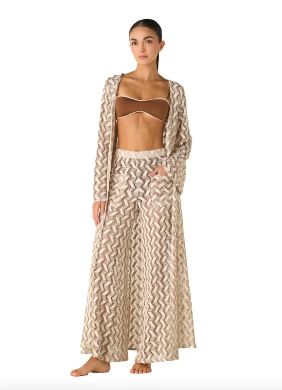 Yera Pants Zigzag Sand sold by Curio