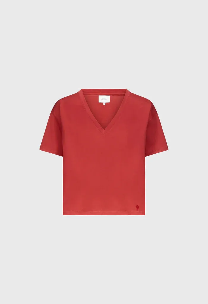 FAAA LDS V Neck T-Shirt Red sold by Curio product image thumbnail 2