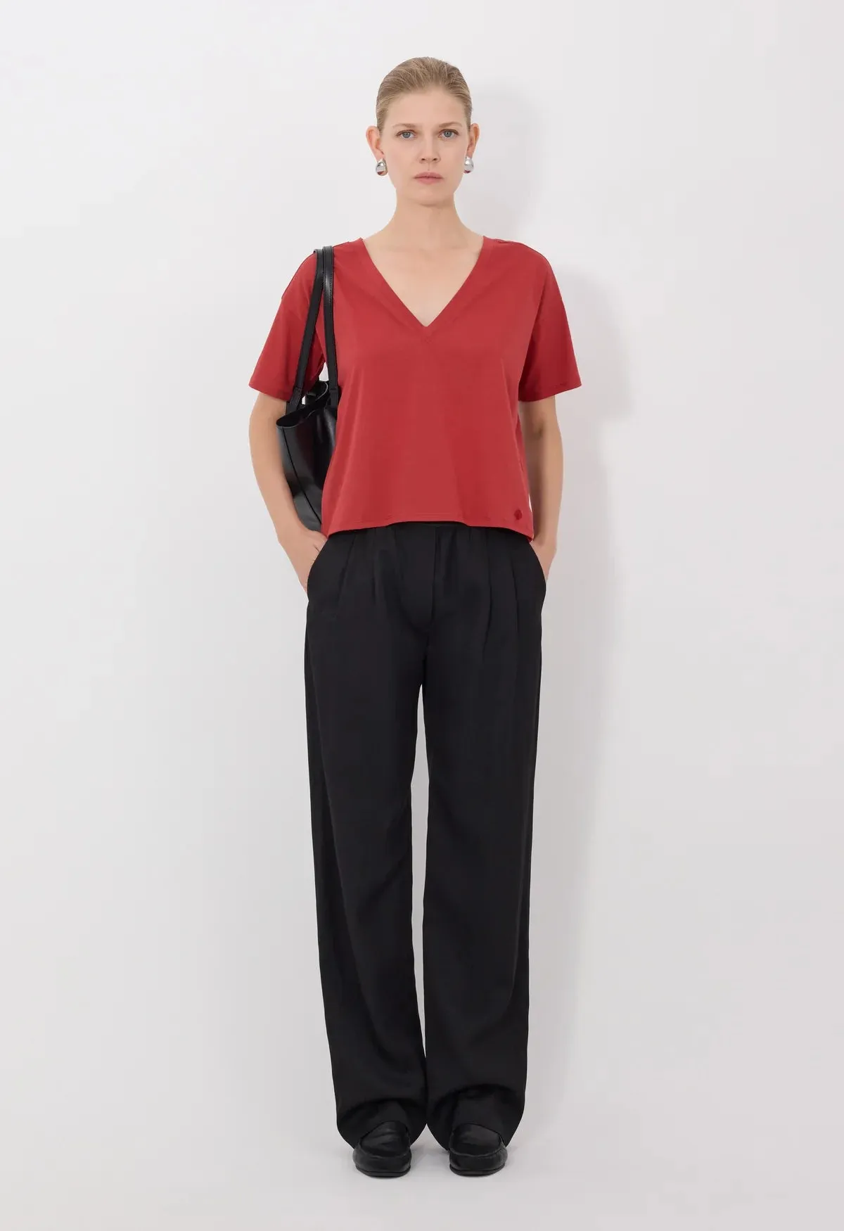 FAAA LDS V Neck T-Shirt Red sold by Curio product image thumbnail 3