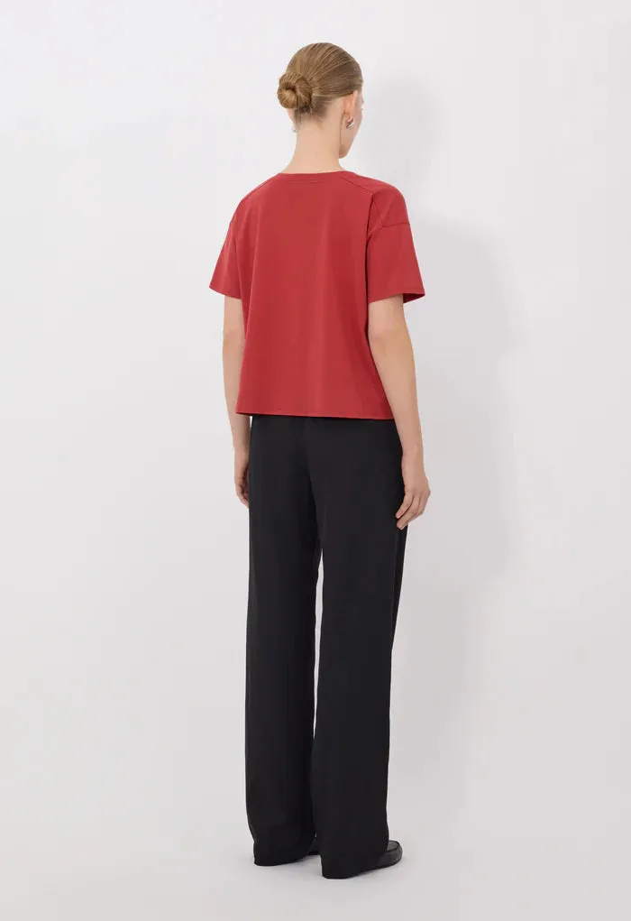 FAAA LDS V Neck T-Shirt Red sold by Curio