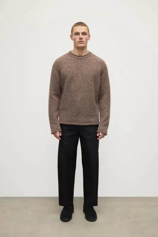 Crew Neck Rolled Trims Sweater sold by Curio