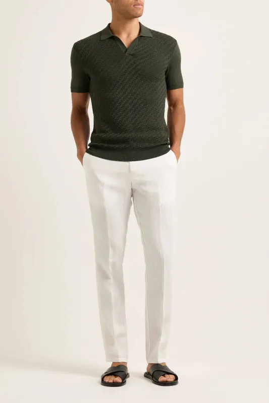 Horton 2-Tone Jacquard Polo sold by Curio