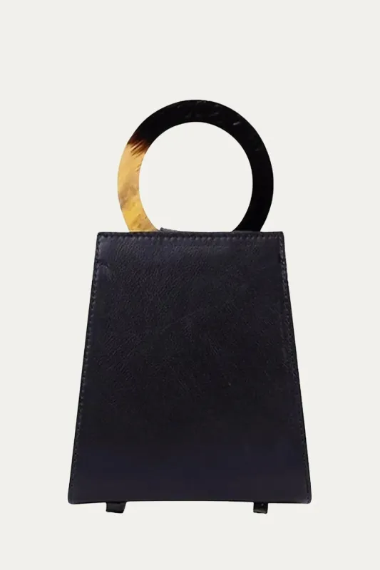 Azza Mini Goat Leather Bag Black sold by Curio
