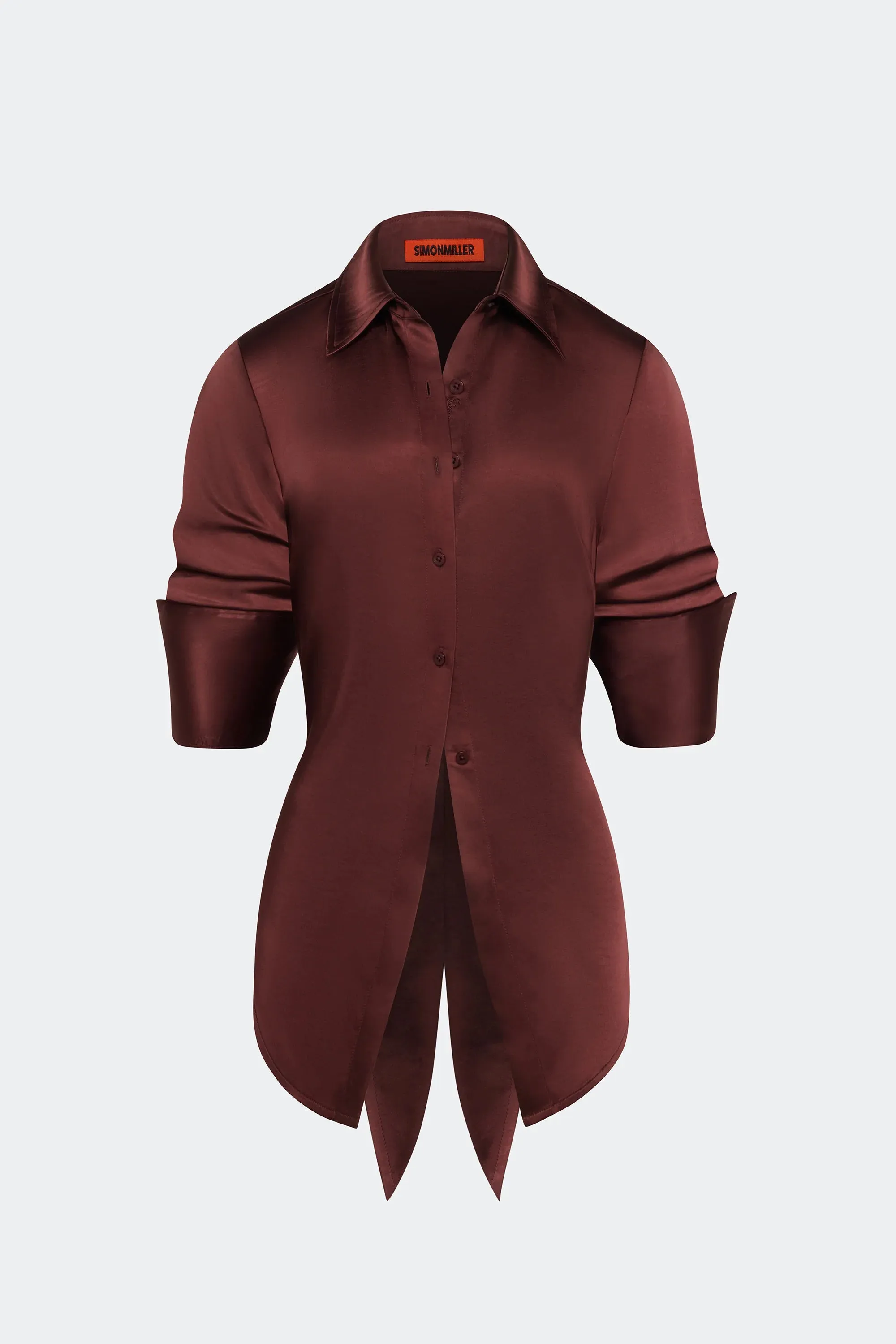 Loch Satin Button Up Choco sold by Curio product image thumbnail 4