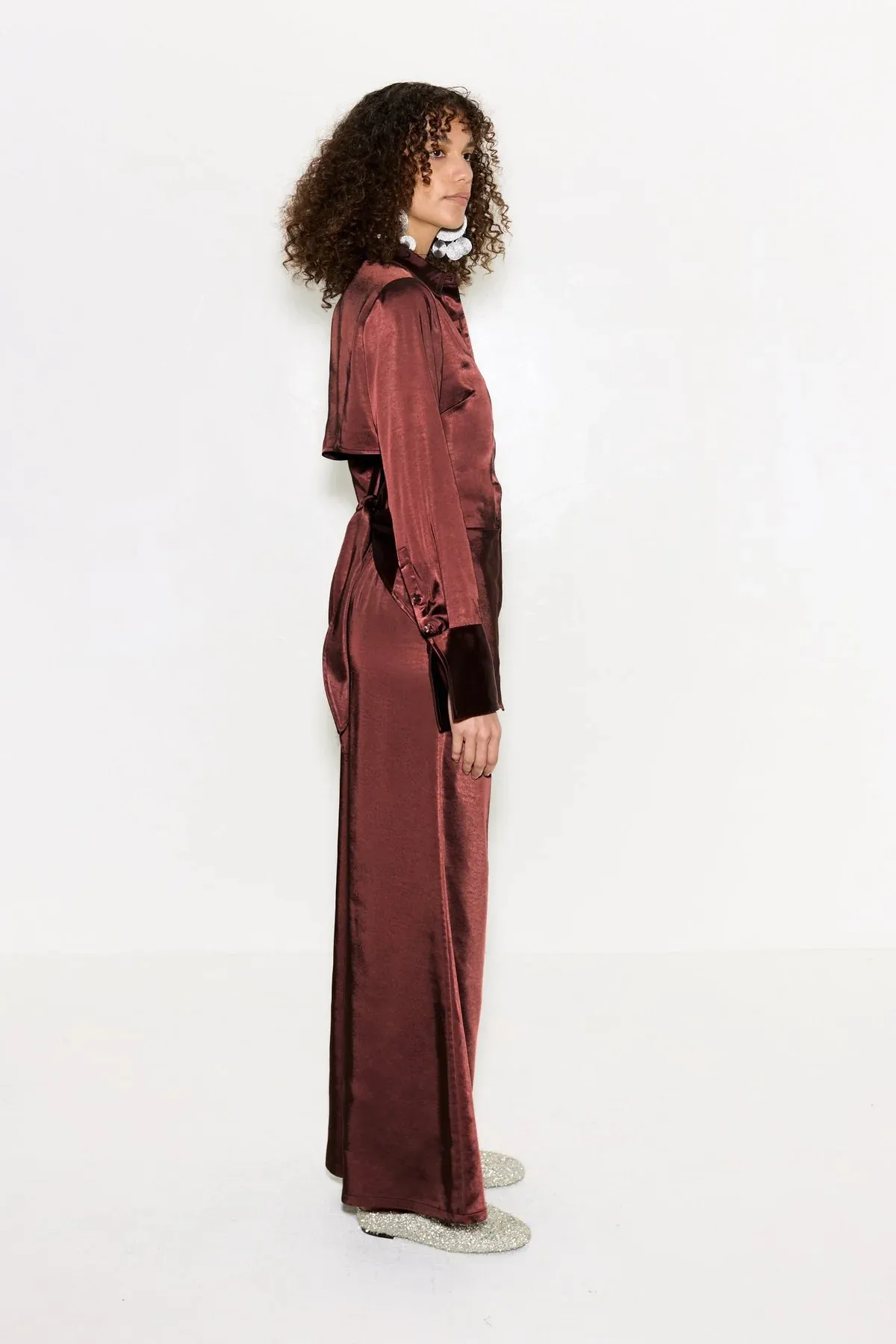 Loch Satin Button Up Choco sold by Curio product image thumbnail 2