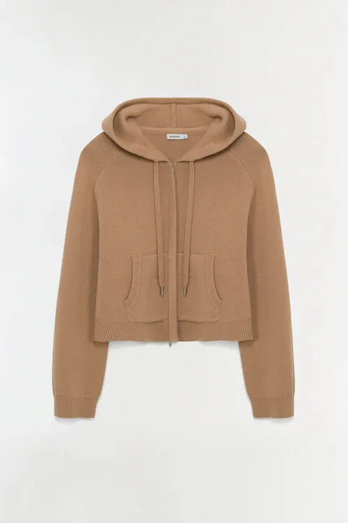 Dakota Cropped Hoodie Camel sold by Curio product image thumbnail 4