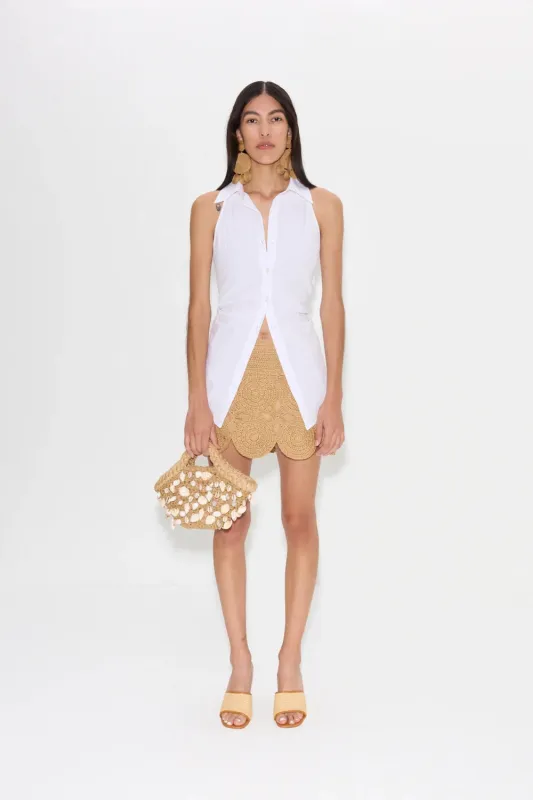 Beep Beep Mini Skirt Natural made by Curio