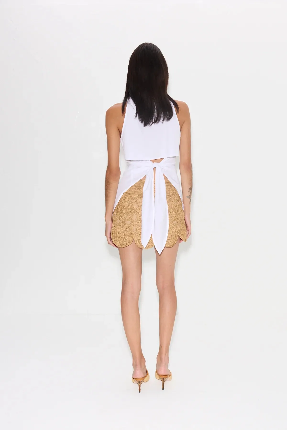 Beep Beep Mini Skirt Natural sold by Curio product image thumbnail 3