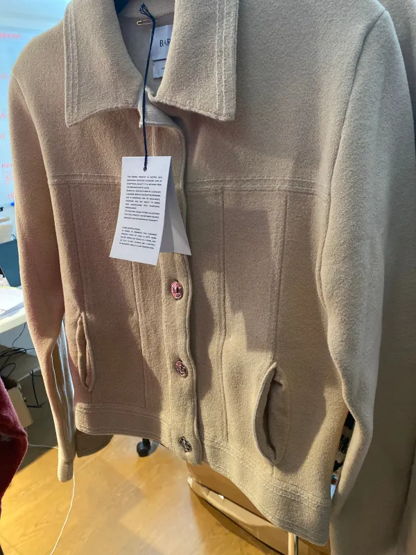 Suede-Effect Jacket in Cashmere and Cotton (Final Sale) made by Barrie