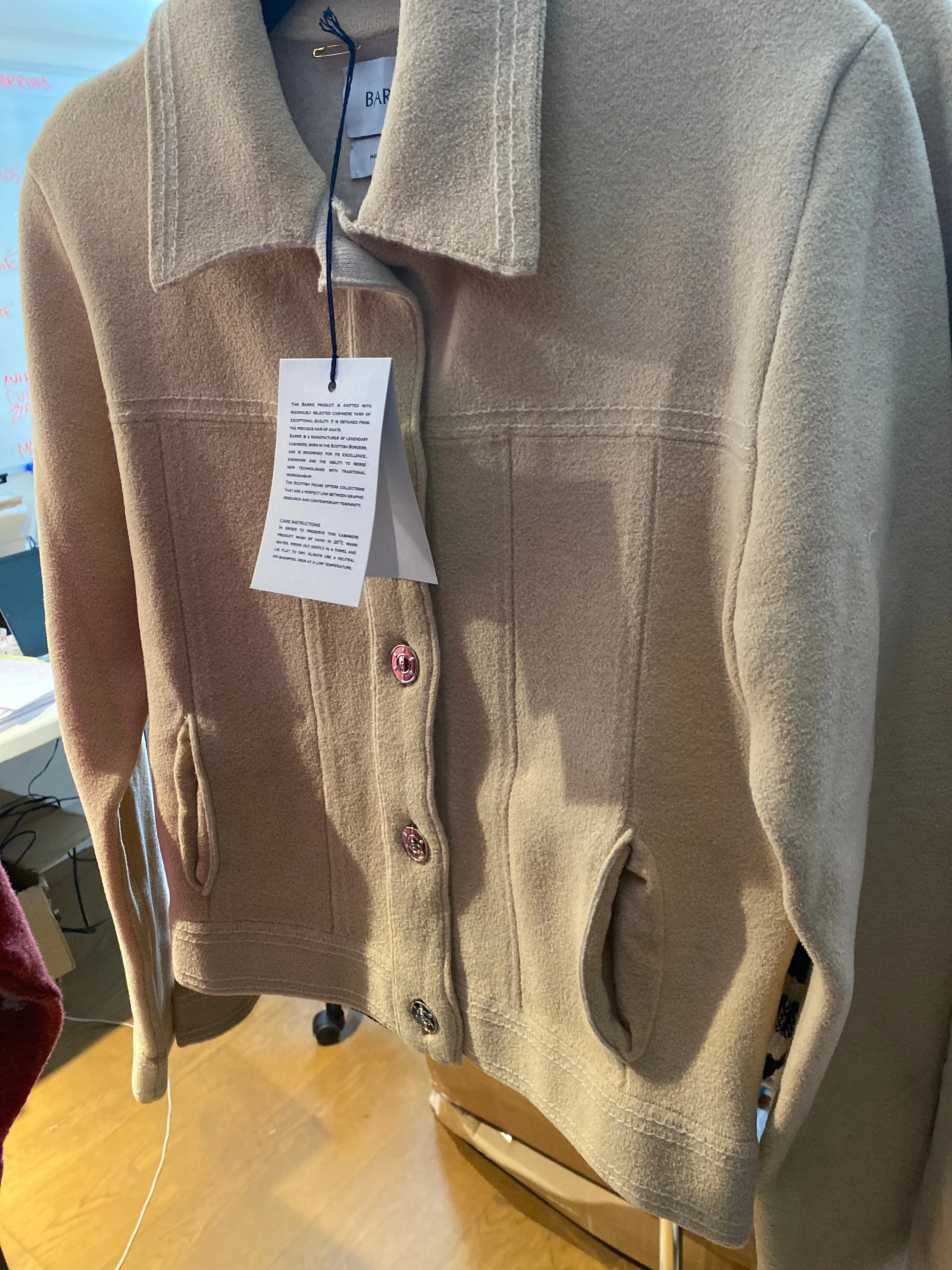 Suede-Effect Jacket in Cashmere and Cotton (Final Sale) sold by Curio