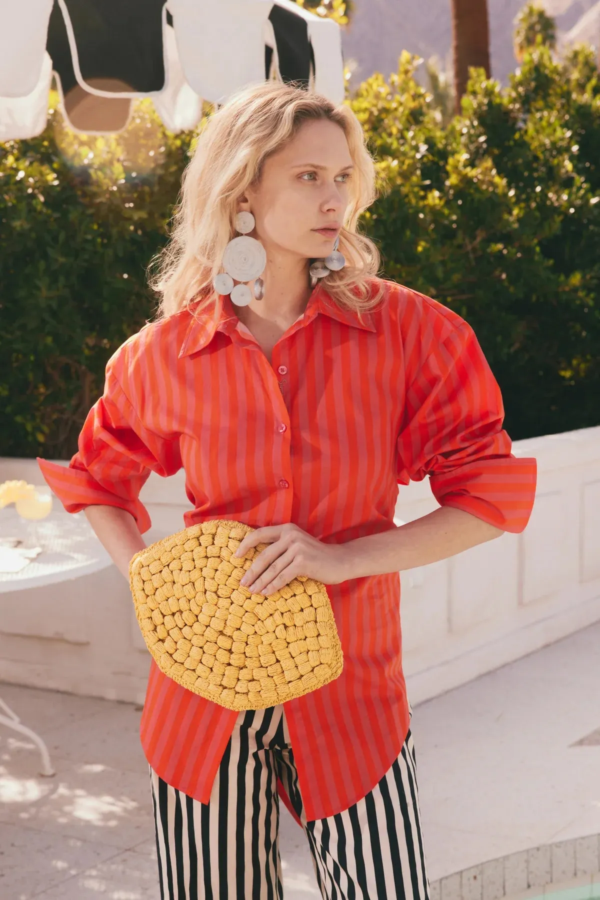 Raffia Deco Earring Silver sold by Curio product image thumbnail 3