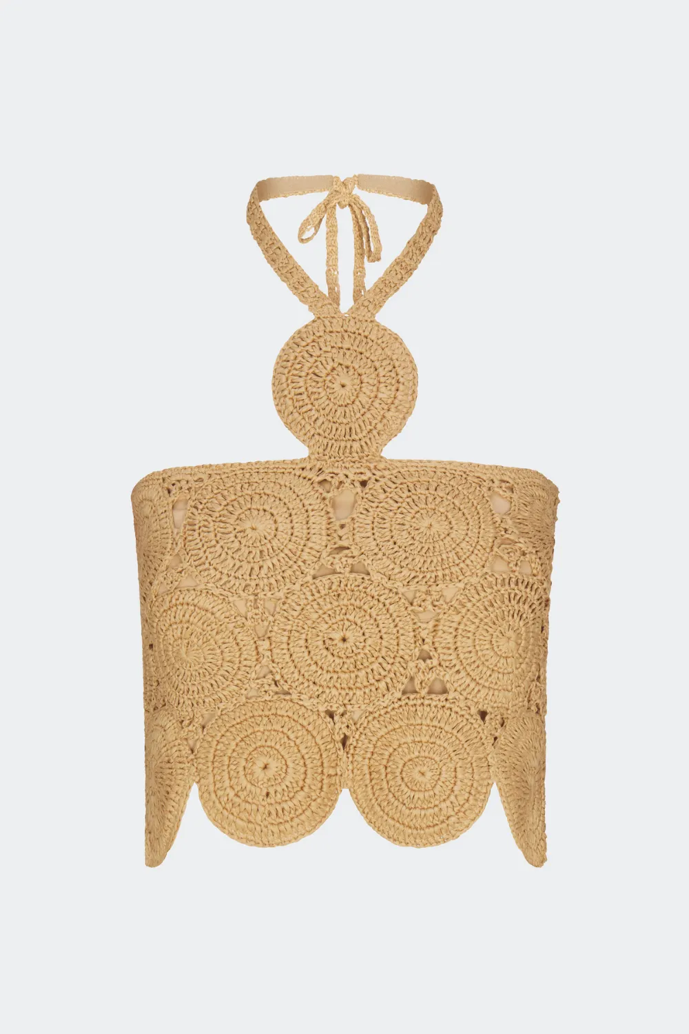 Atlas Crochet Top Natural sold by Curio