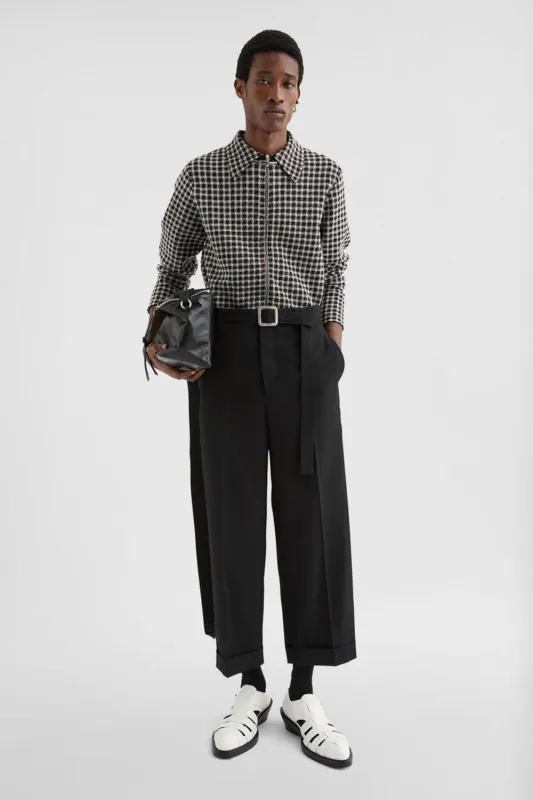 Wool Blend Zip-Up Shirt sold by Curio