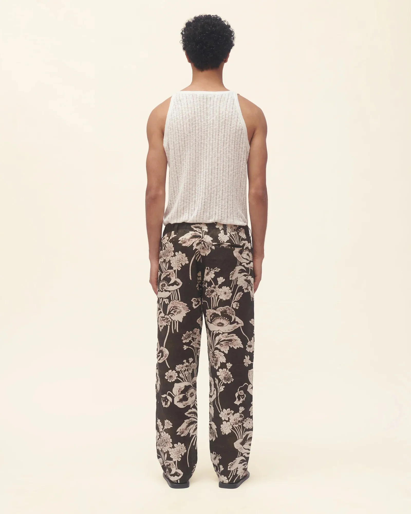 Pointelle knit Tank White sold by Curio product image thumbnail 2