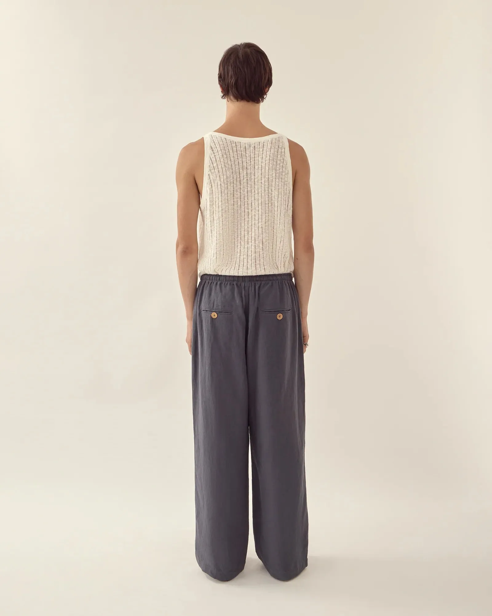 Pointelle knit Tank White sold by Curio product image thumbnail 3