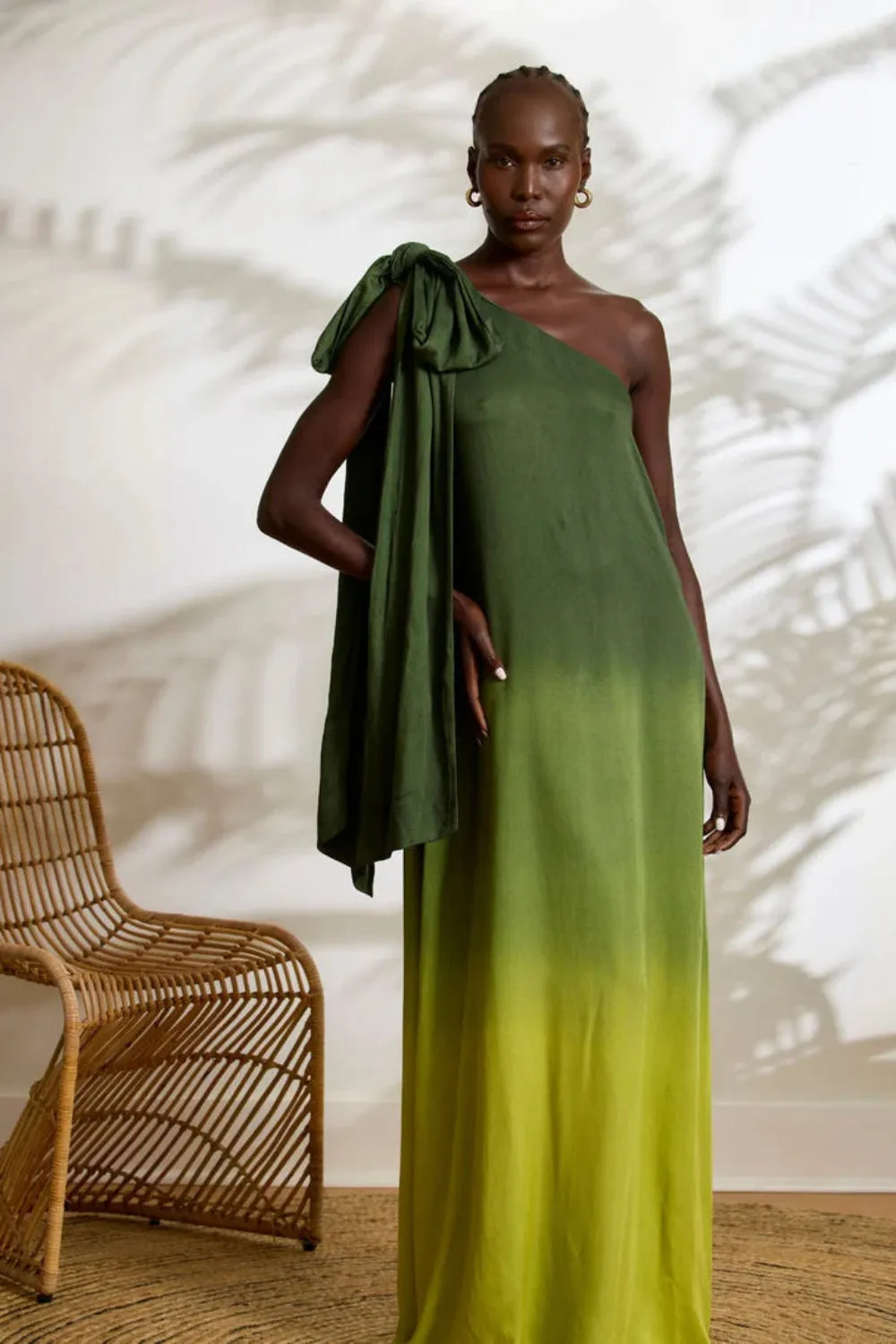 Raya Dress Ombra Olive sold by Curio product image thumbnail 2