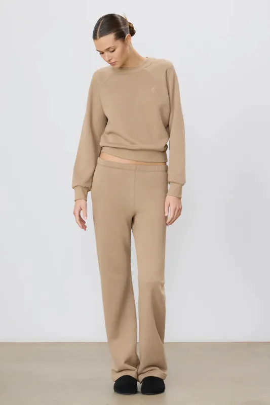 Straight Leg Sweatpant Taupe sold by Curio