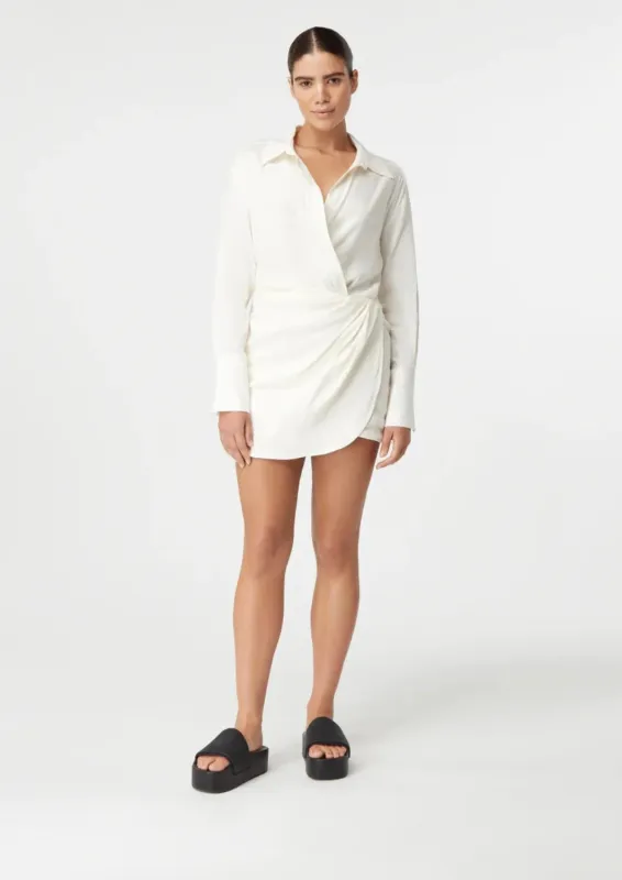 Puno Linen Mini Dress Ivory (Final Sale) made by GAUGE81