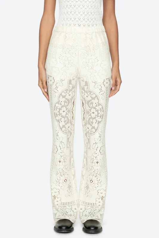 Arianna Lace Pants Cream sold by Curio