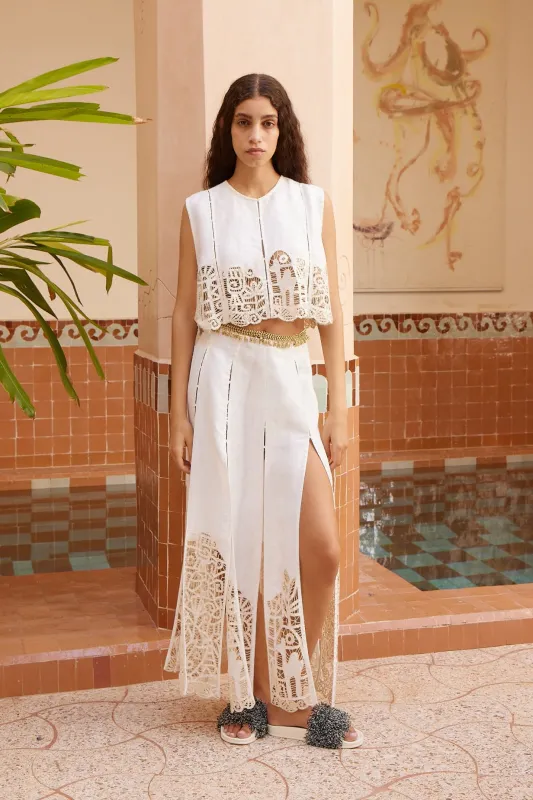 Rosemary Embroidered Top made by Alemais