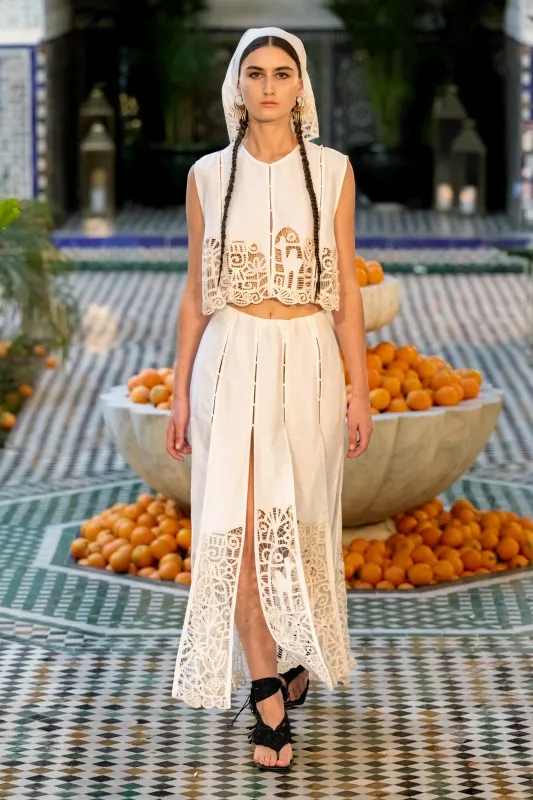 Rosemary Embroidered Skirt sold by Curio