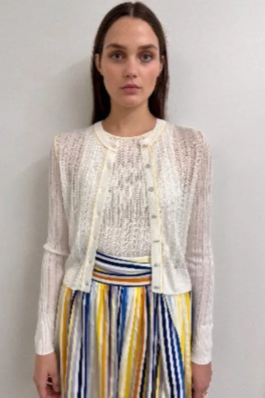 Crosby Cropped Cardigan with Contrast Tipping made by Toccin