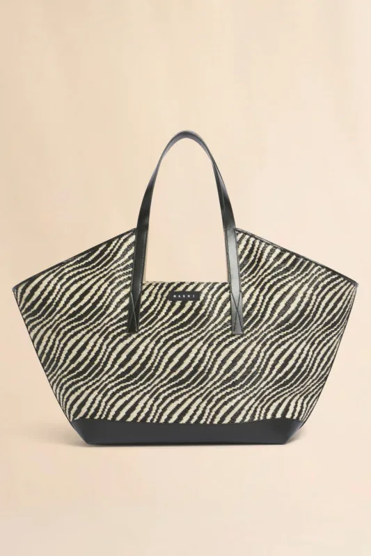 Raffia-Effect Waves Tote Bag made by Marni