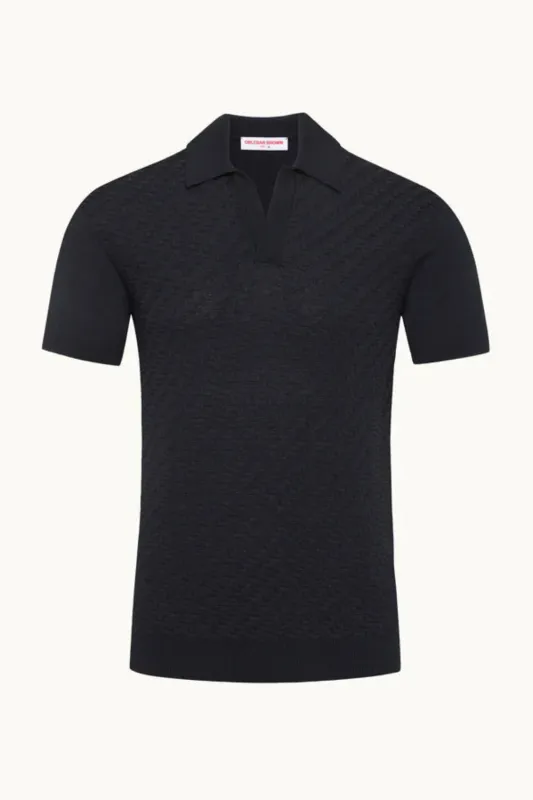 Horton 2-Tone Jacquard Polo sold by Curio