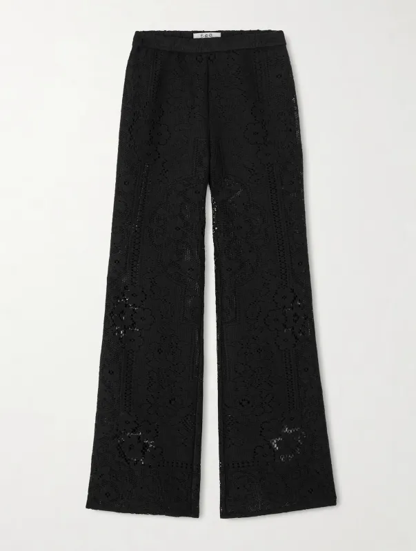 Arianna Lace Pants Black sold by Curio