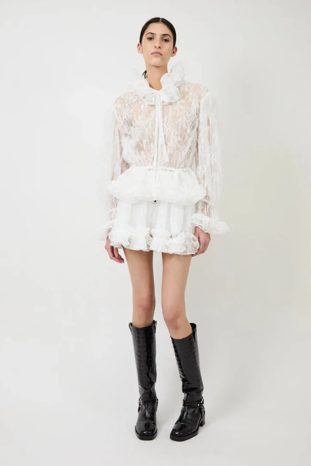 The Elisa Jacket Cream Lace sold by Curio