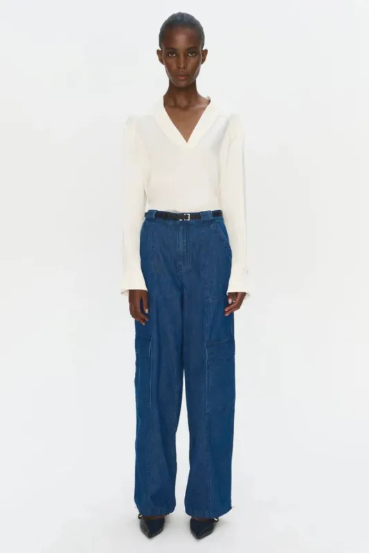 Maisey Long Sleeve V Neck Blouse (Final Sale) sold by Curio