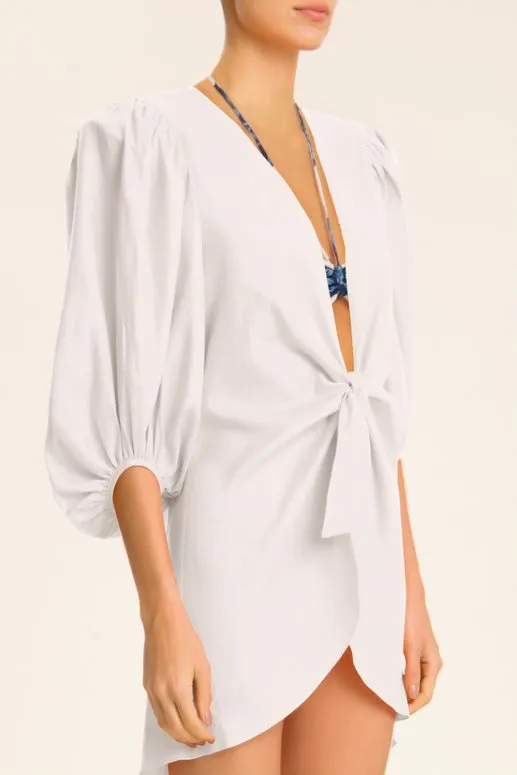 Solid Shirt with Voluminous Sleeve and Knot (Final Sale) sold by Curio product image thumbnail 5