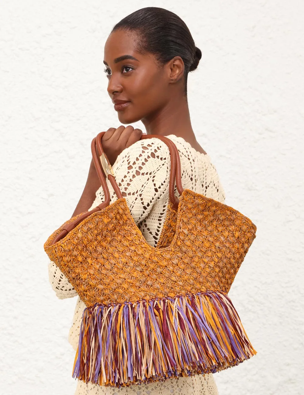 Goldentime Medium Fringe Tote sold by Curio product image thumbnail 4