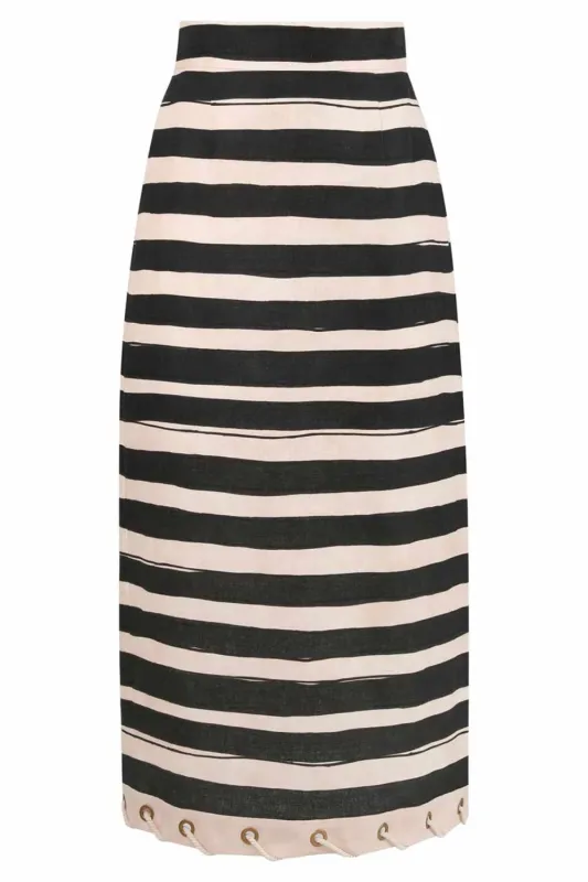 Rebellion Stripe Rope Skirt made by Zimmermann